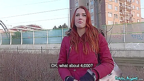 Blonde slut takes a huge cock in her mouth