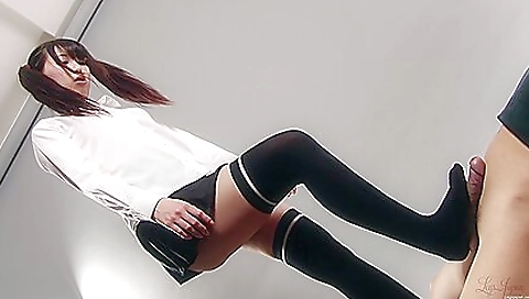 Hot asian milf in gangbang