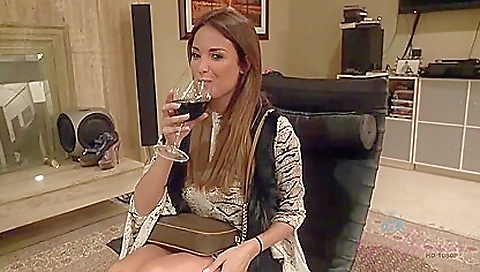 Horny slut takes hard cock