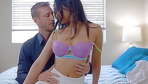 Sexy young girl with a big cock