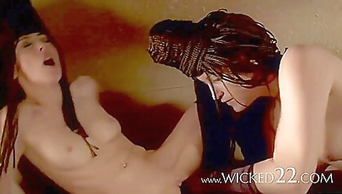 Shemal girthying and gets fucked by her boyfriend